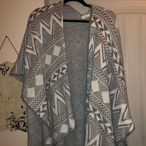 Aztec oversized poncho
